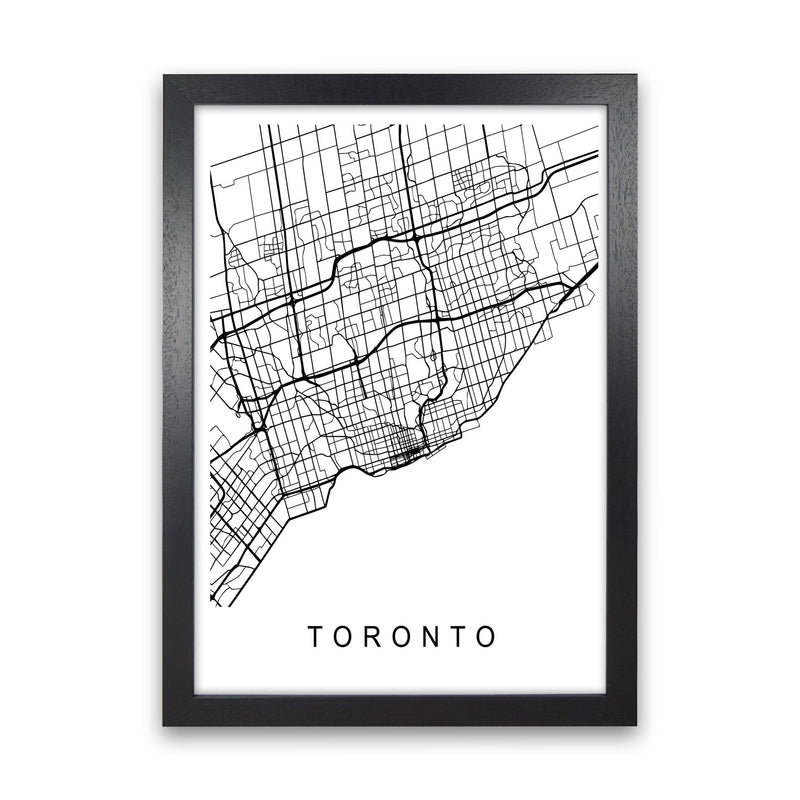 Toronto Map Art Print by Pixy Paper Black Grain