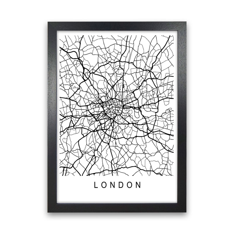 London Map Art Print by Pixy Paper Black Grain