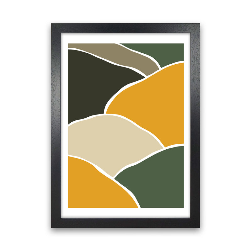Wild Collection Hills Abstract Art Print by Pixy Paper Black Grain