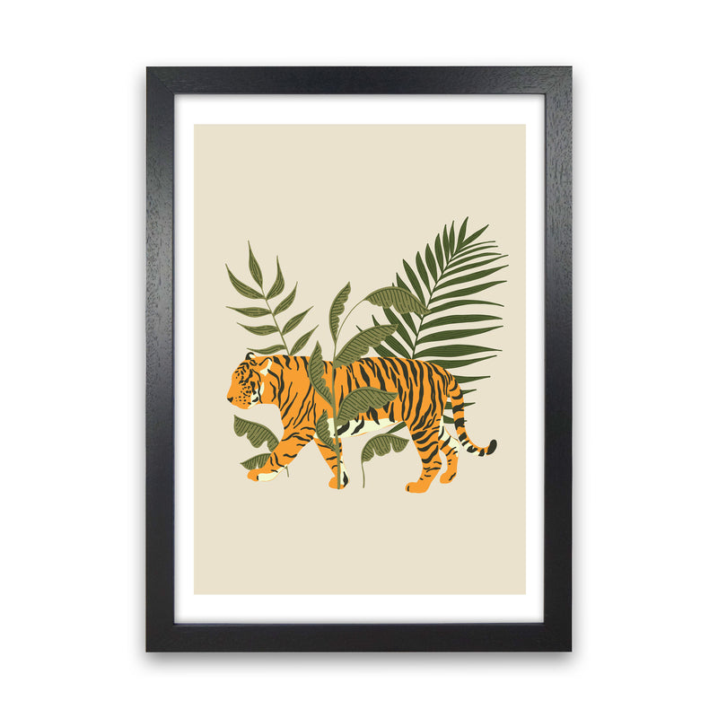 Wild Collection Tiger Art Print by Pixy Paper Black Grain