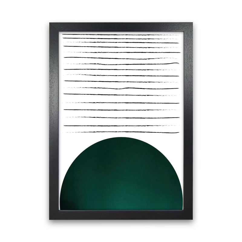 Sun lines emerald Art Print by Pixy Paper Black Grain