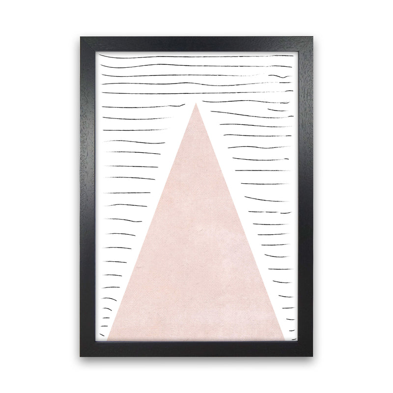 Mountains lines pink cotton Art Print by Pixy Paper Black Grain