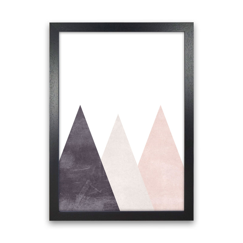 Mountains pink cotton Art Print by Pixy Paper Black Grain