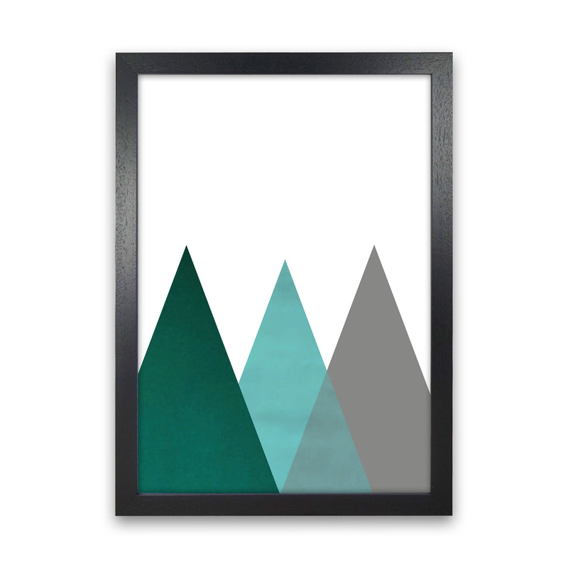 Mountains emerald Art Print by Pixy Paper Black Grain