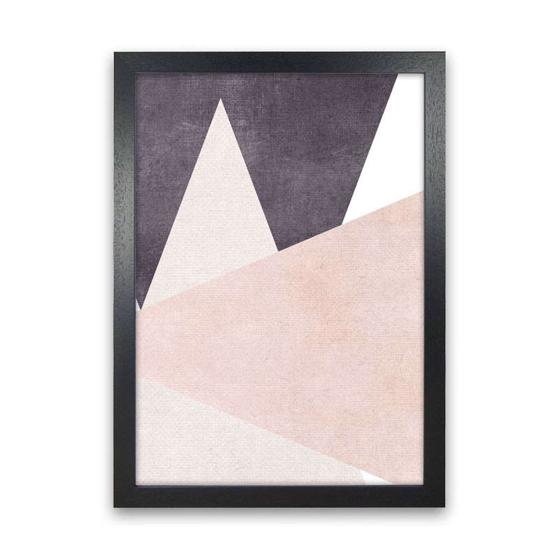 Large triangles pink cotton Art Print by Pixy Paper Black Grain