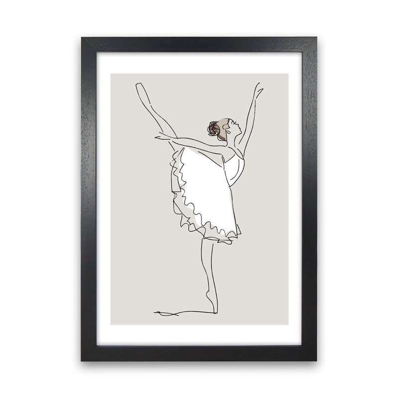 Inspired Stone Ballerina Art Print by Pixy Paper Black Grain