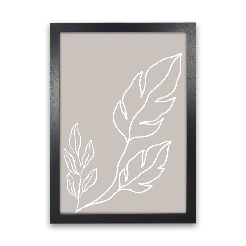 Inspired Stone Plant Silhouette Art Print by Pixy Paper Black Grain