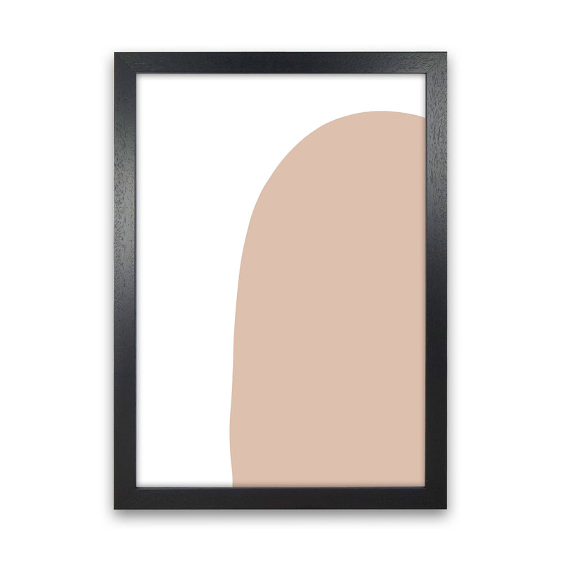 Inspired Pink Abstract Shape Art Print by Pixy Paper Black Grain