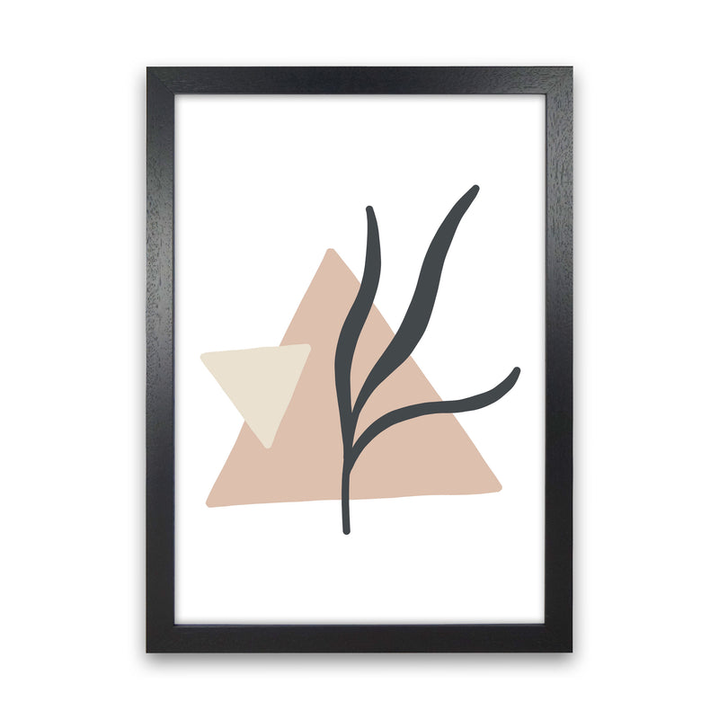 Inspired Pink Triangle Abstract Art Print by Pixy Paper Black Grain