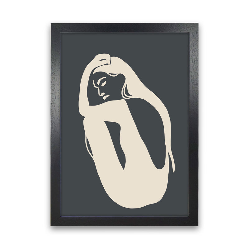 Inspired Off Black Woman Silhouette Art Print by Pixy Paper Black Grain