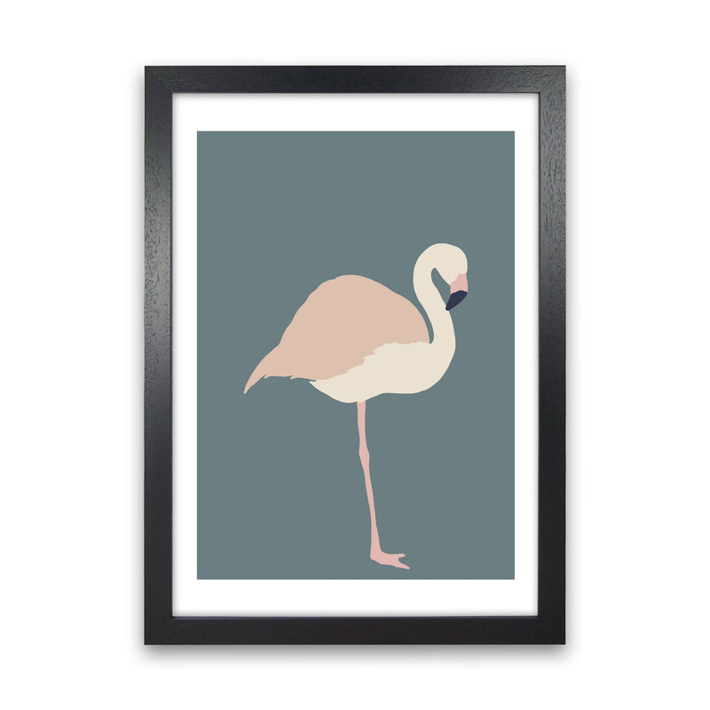 Inspired Flamingo Art Print by Pixy Paper Black Grain