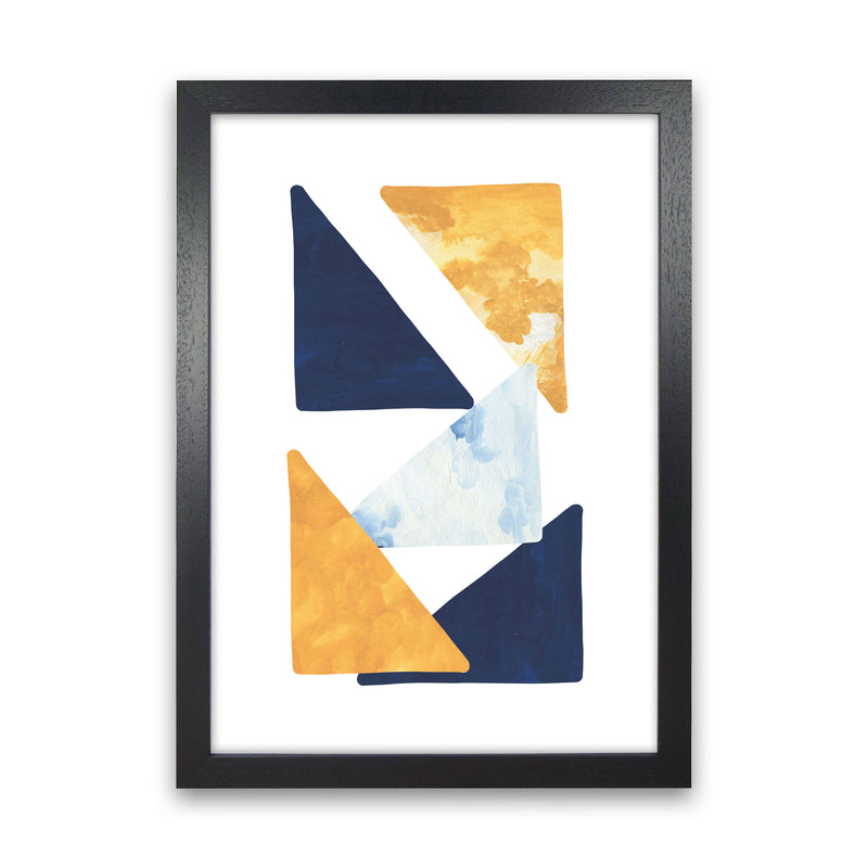 Horizon Abstract Triangles  Art Print by Pixy Paper Black Grain