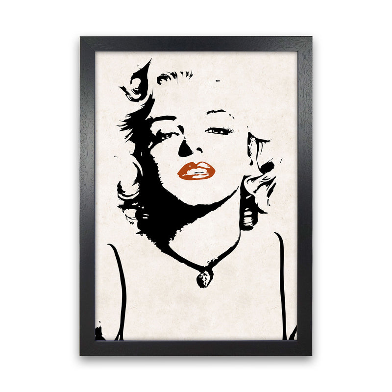 Autumn Marilyn abstract Art Print by Pixy Paper Black Grain