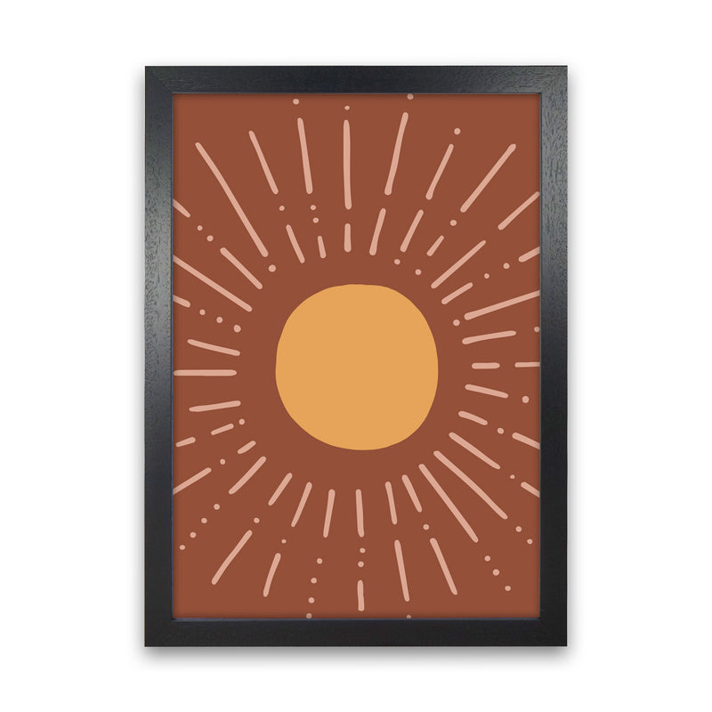 Autumn Sun abstract Art Print by Pixy Paper Black Grain