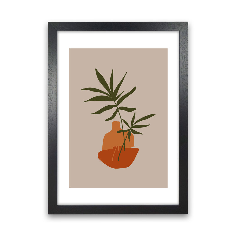 Autumn Plant abstract Art Print by Pixy Paper Black Grain