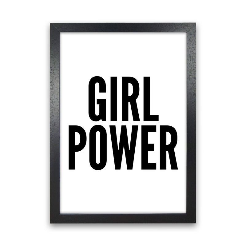 Girl Power Art Print by Pixy Paper Black Grain