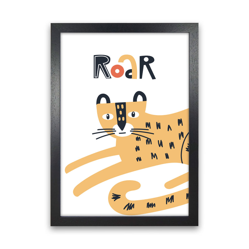 Roar leopard Art Print by Pixy Paper Black Grain