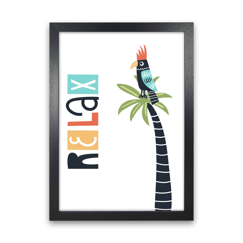 Relax bird Art Print by Pixy Paper Black Grain