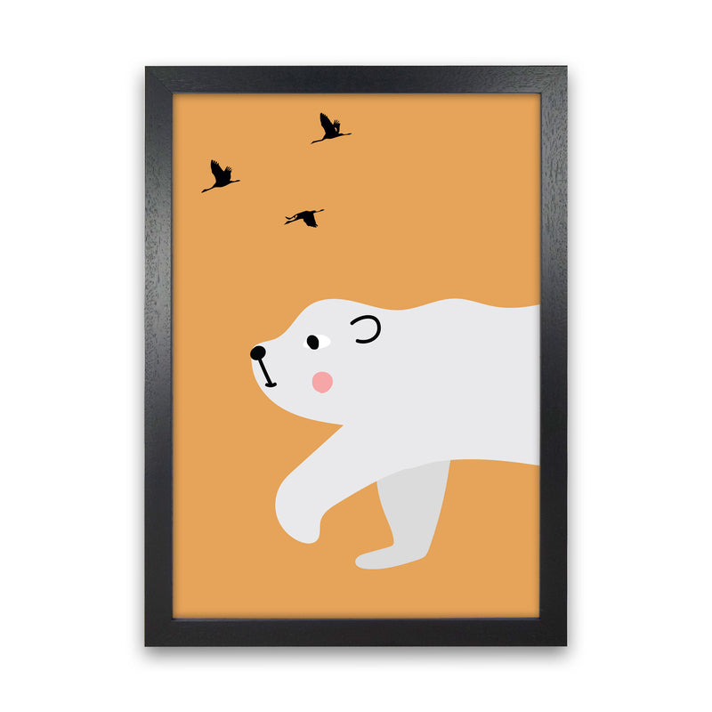 Polar bear Neutral kids Art Print by Pixy Paper Black Grain