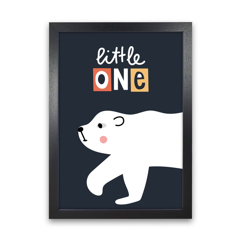 Little one polar bear Art Print by Pixy Paper Black Grain