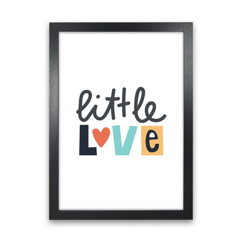 Little love Neutral kids Art Print by Pixy Paper Black Grain