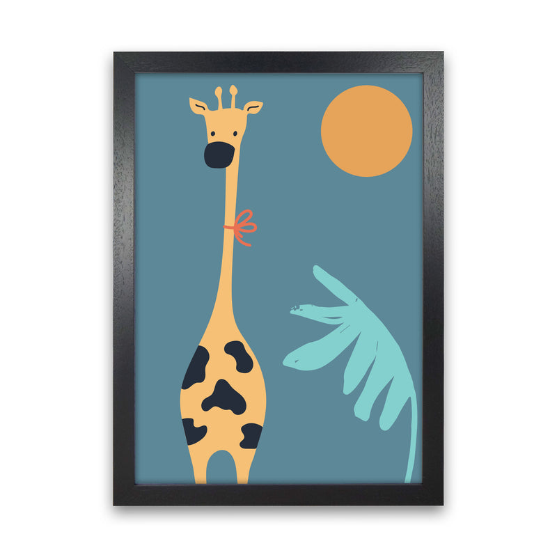 Giraffe Neutral kids Art Print by Pixy Paper Black Grain