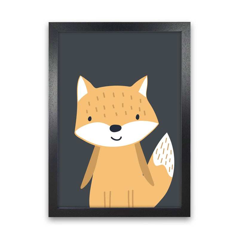 Fox Neutral kids Art Print by Pixy Paper Black Grain