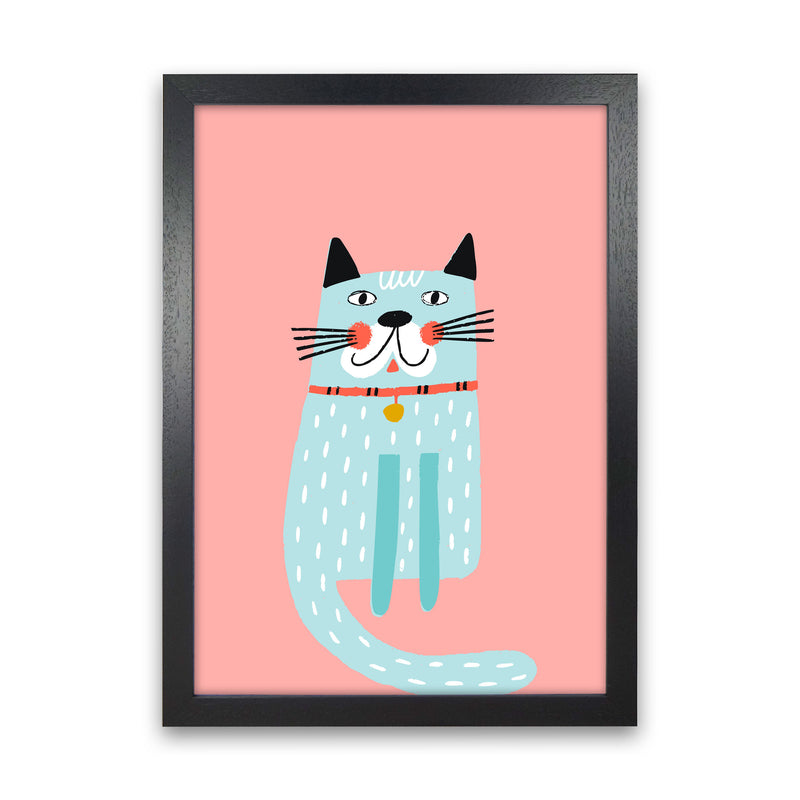 Happy Cat Art Print by Pixy Paper Black Grain