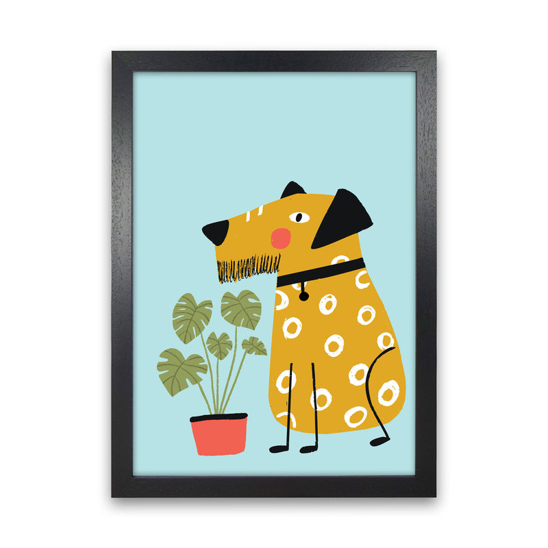 Bearded Dog Art Print by Pixy Paper Black Grain