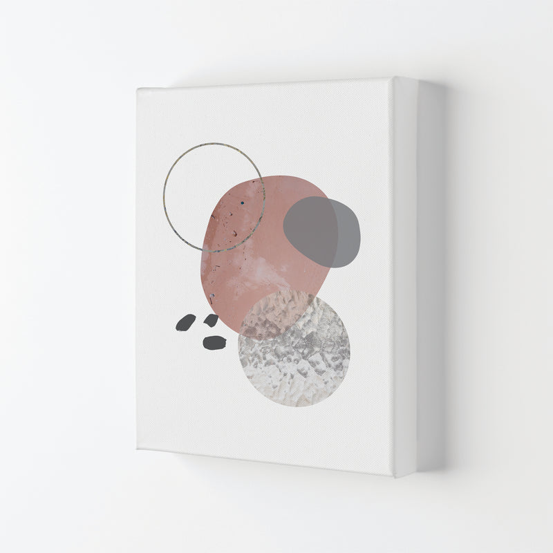 Peach, Sand And Glass Abstract Shapes Modern Print Canvas
