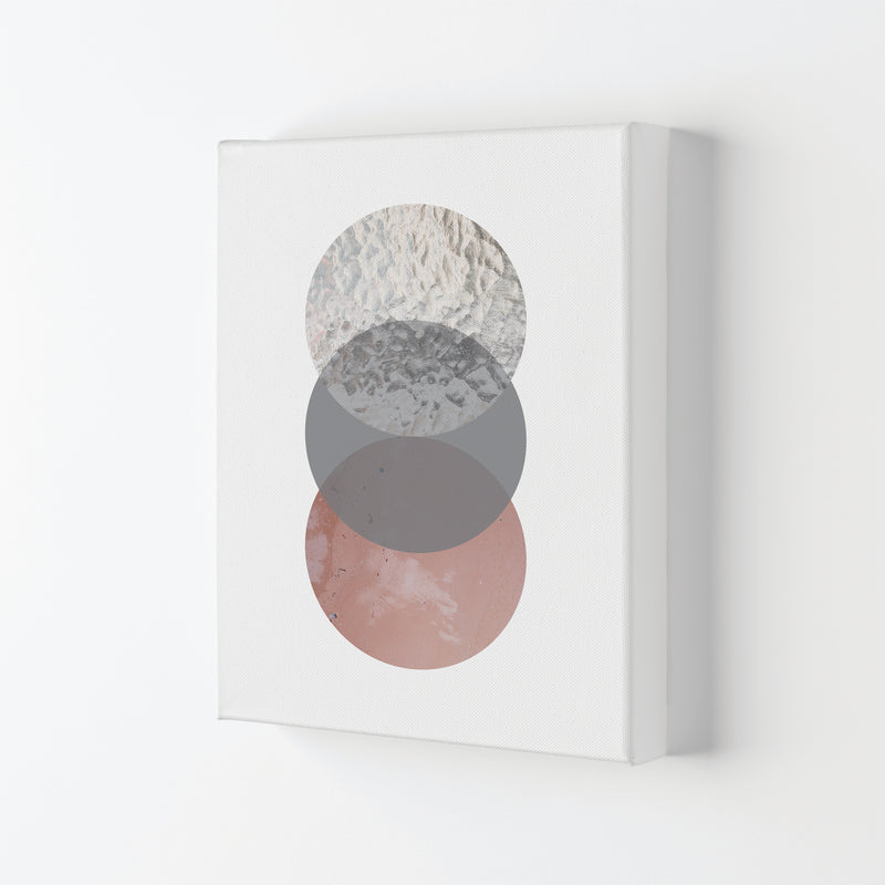 Peach, Sand And Glass Abstract Circles Modern Print Canvas