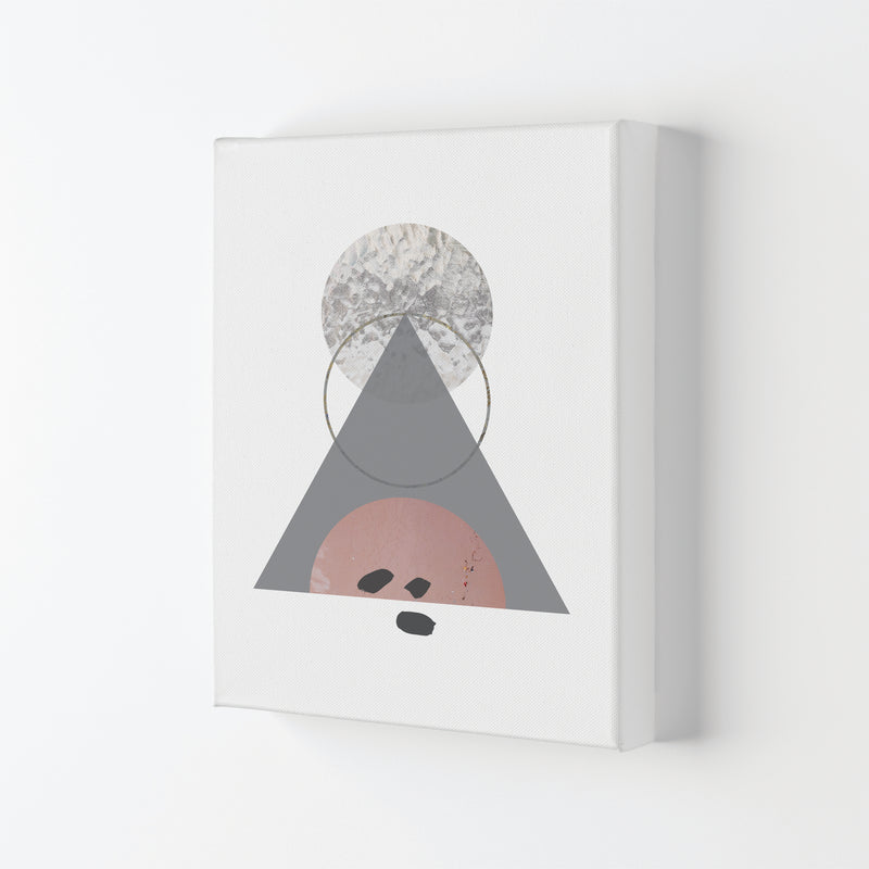 Peach, Sand And Glass Abstract Triangle Modern Print Canvas
