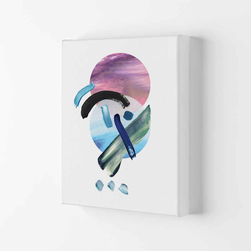 Purple And Blue Mixed Watercolour Abstract Modern Print Canvas