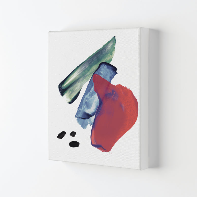 Red And Blue Mixed Watercolour Abstract Modern Print Canvas