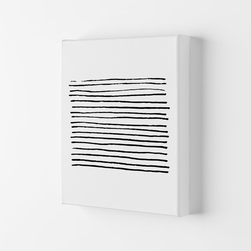 Black Zebra Lines Abstract Modern Print Canvas