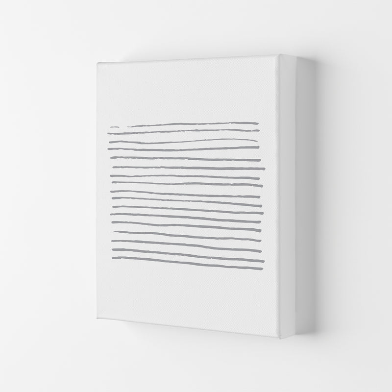 Grey Zebra Lines Abstract Modern Print Canvas