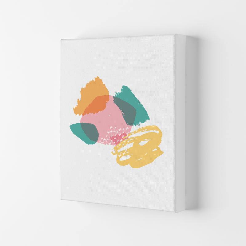 Pink And Teal Mismatch Abstract Modern Print Canvas