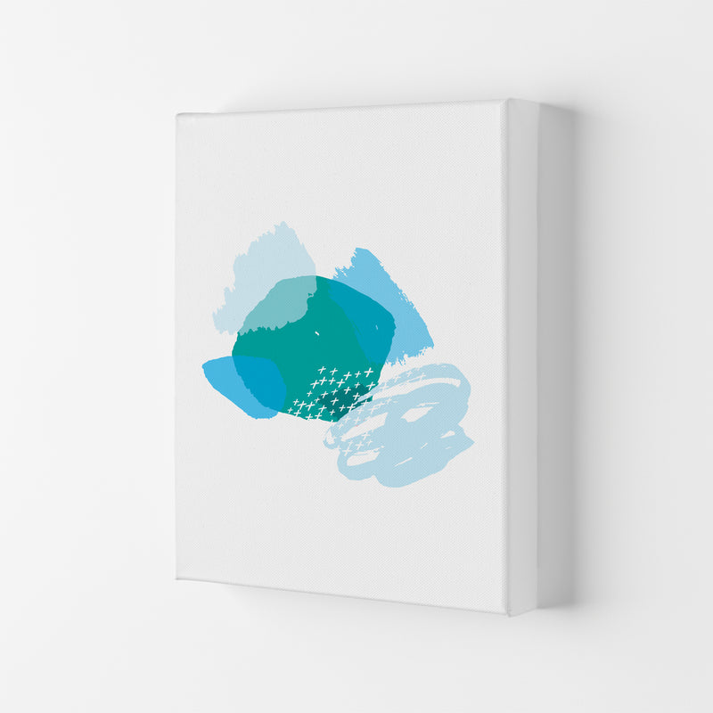 Blue And Teal Mismatch Abstract Modern Print Canvas