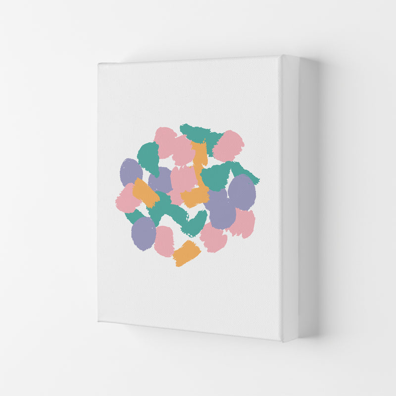 Pink Abstract Paint Splodge Modern Print Canvas