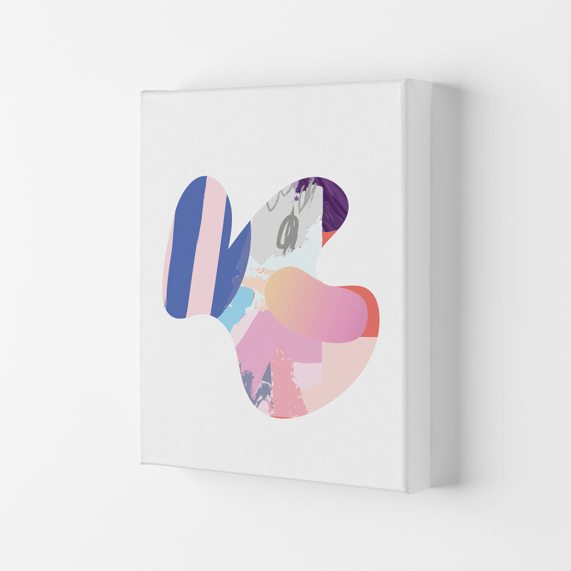 Pink Abstract Butterfly Shape Modern Print Canvas