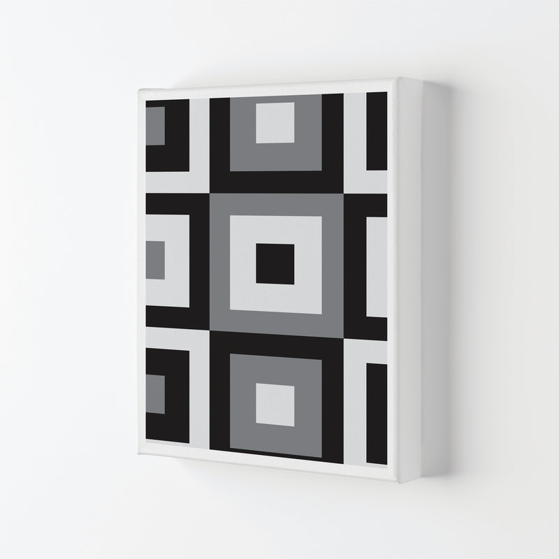 Grey Abstract Patterns 1 Modern Print Canvas