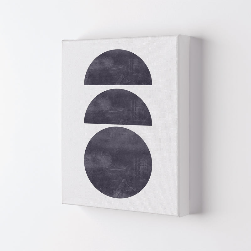 Abstract Scratched Texture Circles Modern Print Canvas