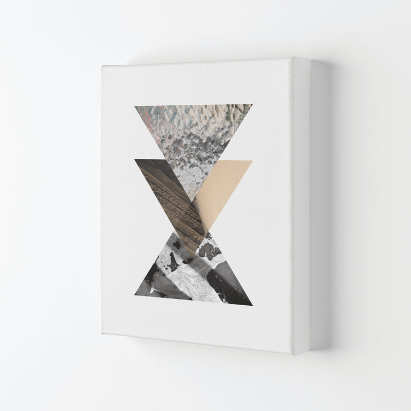 Sand, Glass And Shadow Abstract Triangles Modern Print Canvas