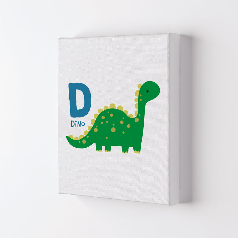 Alphabet Animals, D Is For Dino Framed Nursey Wall Art Print Canvas