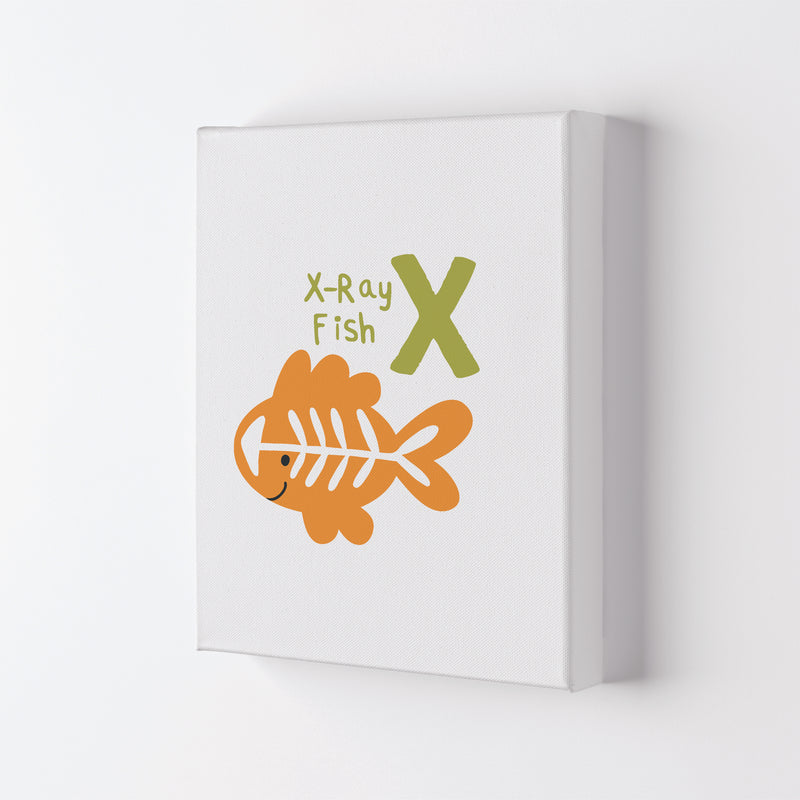 Alphabet Animals, X Is For X-Ray Fish, Nursey Wall Art Poster Canvas