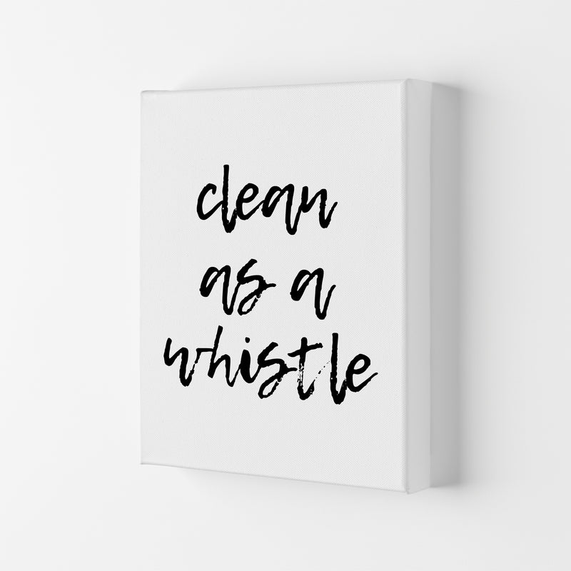 Clean As A Whistle, Bathroom Modern Print, Framed Bathroom Wall Art Canvas
