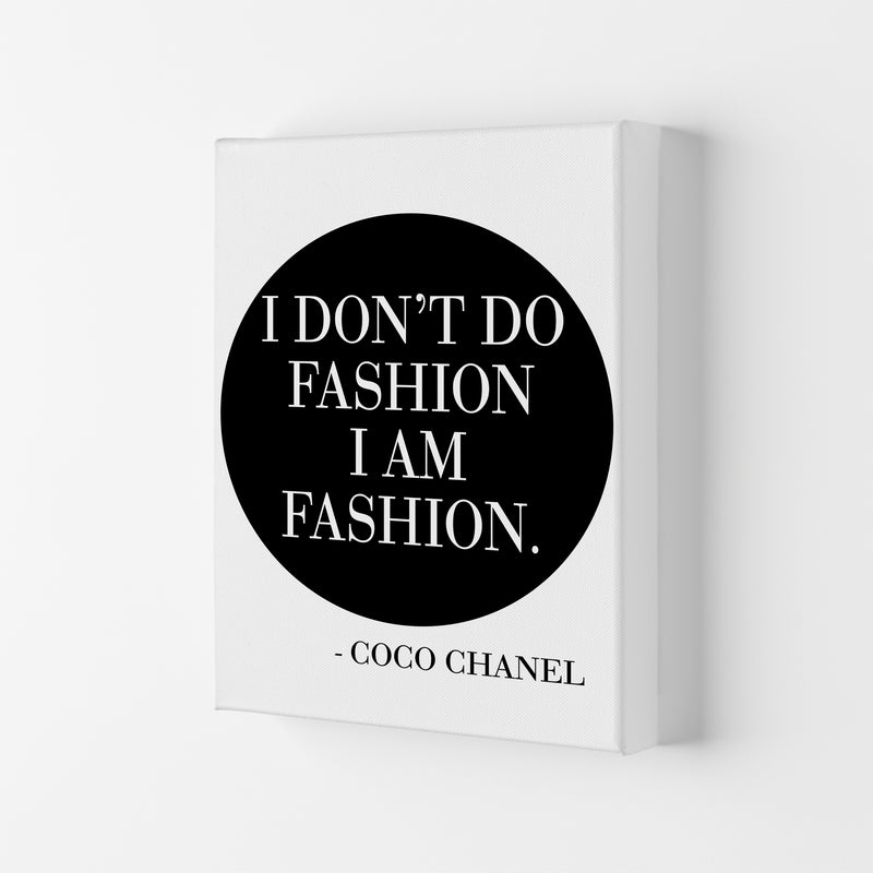 Coco Chanel I Am Fashion Framed Typography Wall Art Print Canvas