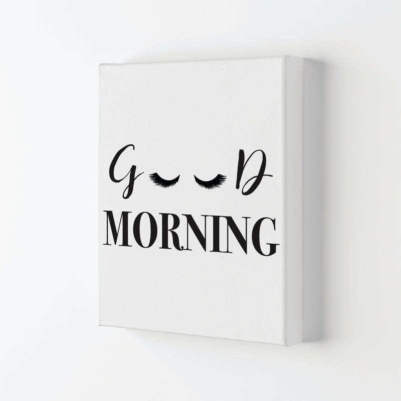 Good Morning Lashes Framed Typography Wall Art Print Canvas