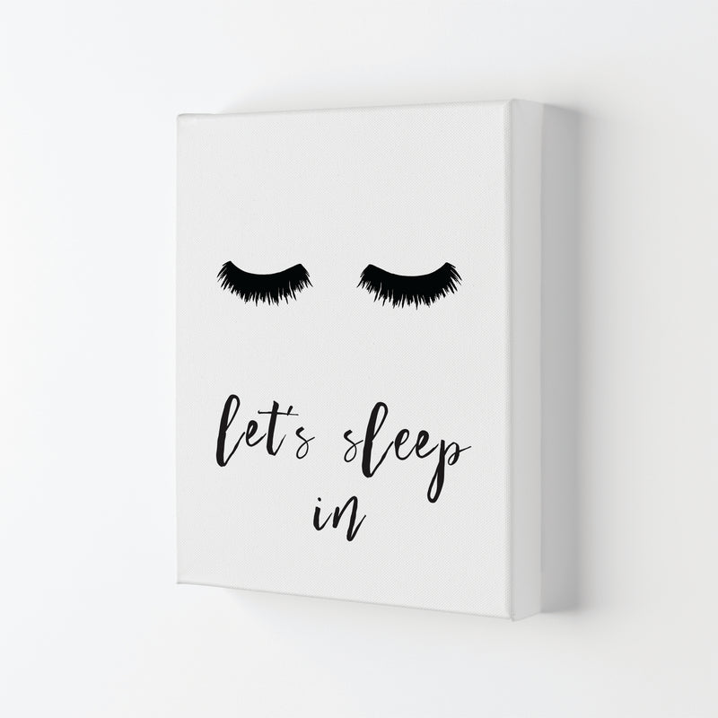 Lets Sleep In Lashes Framed Typography Wall Art Print Canvas