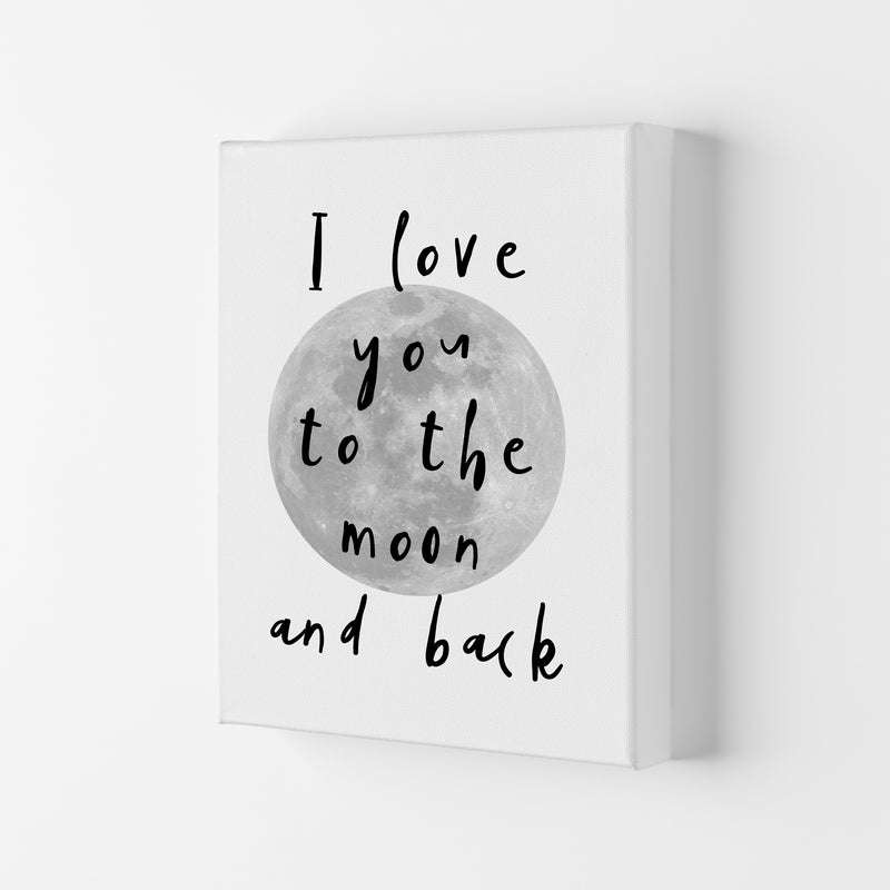 I Love You To The Moon And Back Black Framed Typography Wall Art Print Canvas